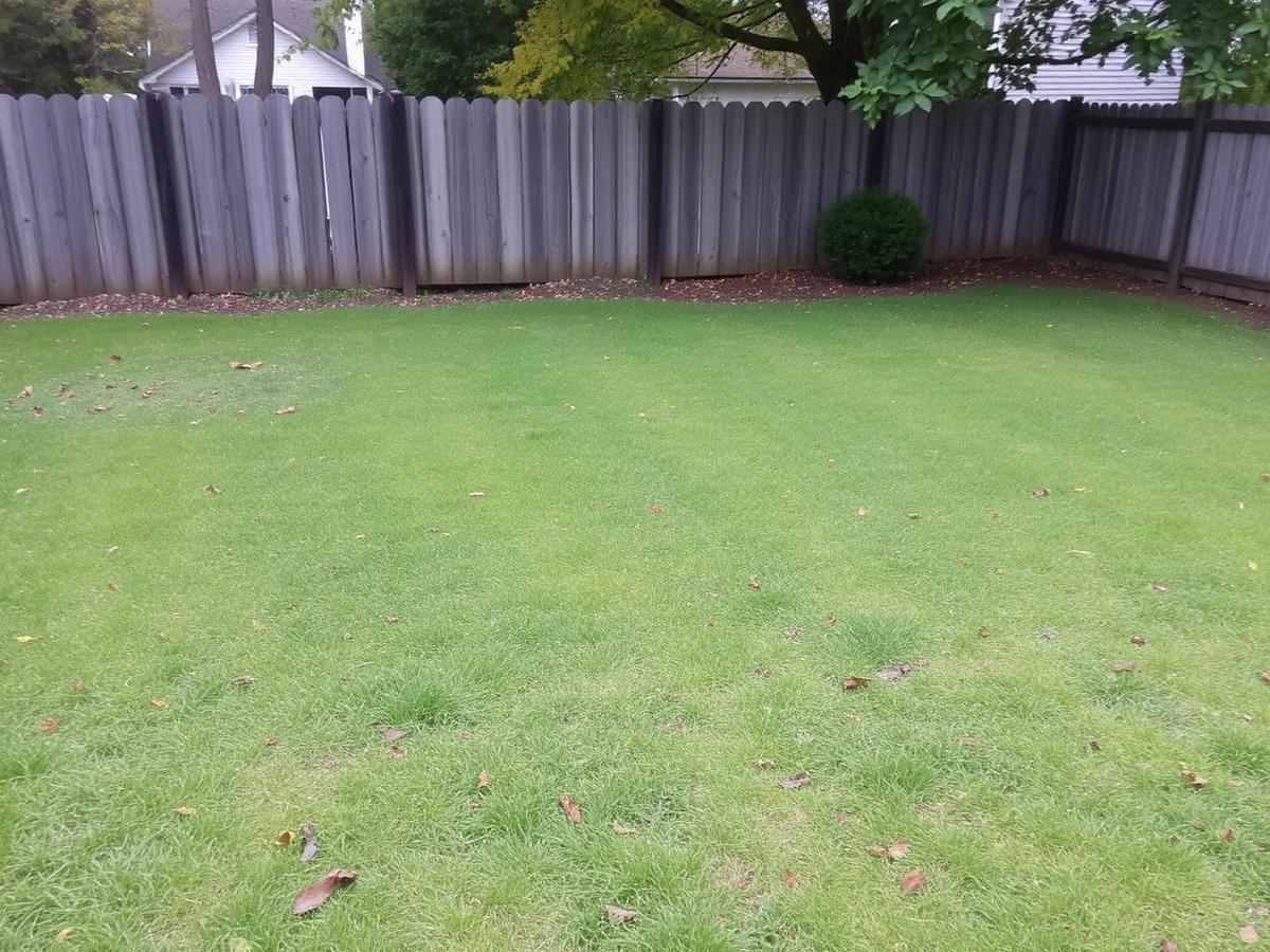 Sioux Falls yard before Poo-Patrol® pet waste cleanup